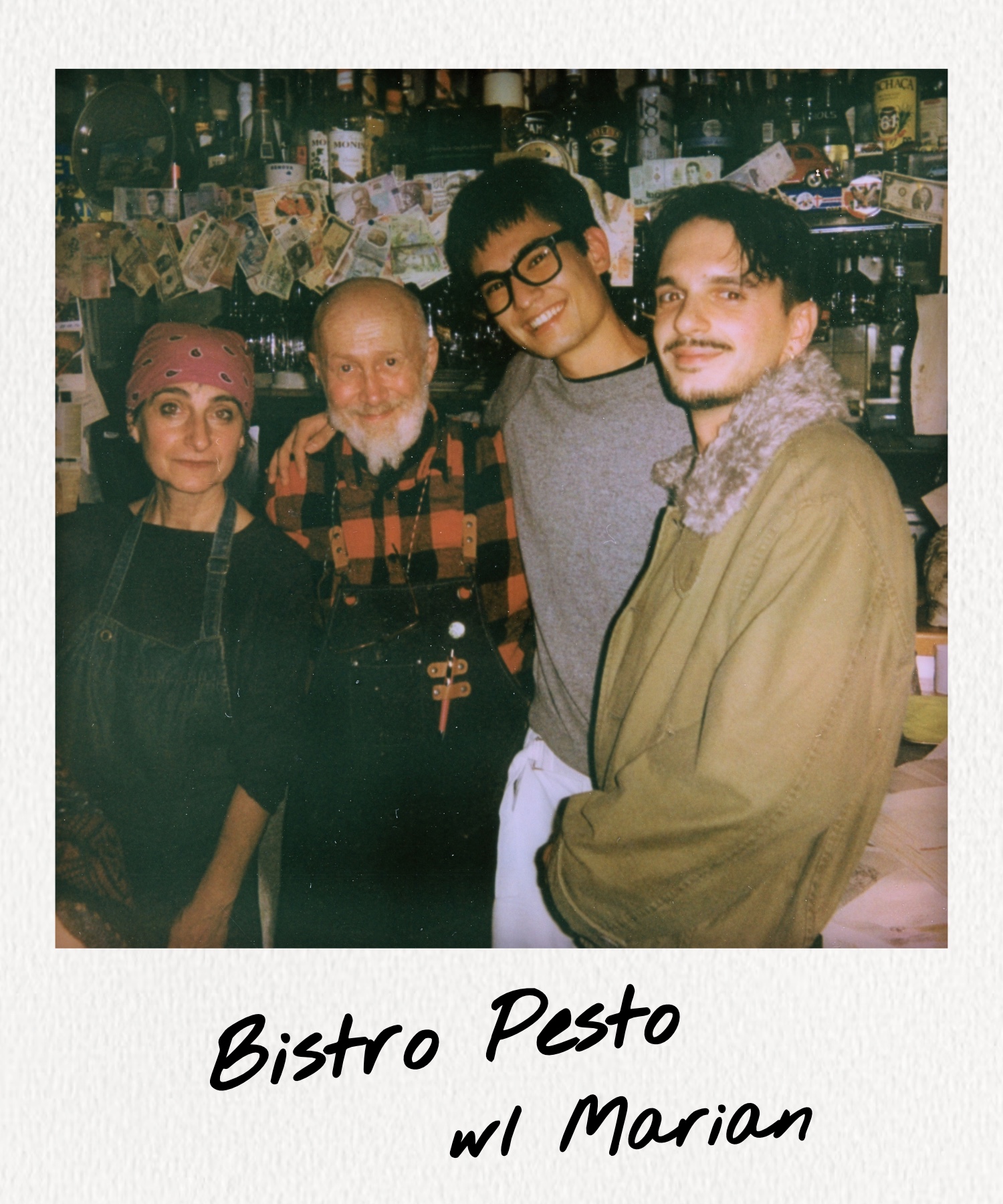 polaroid of boris with Marian Dobrev at Bistro Pesto, Sofia