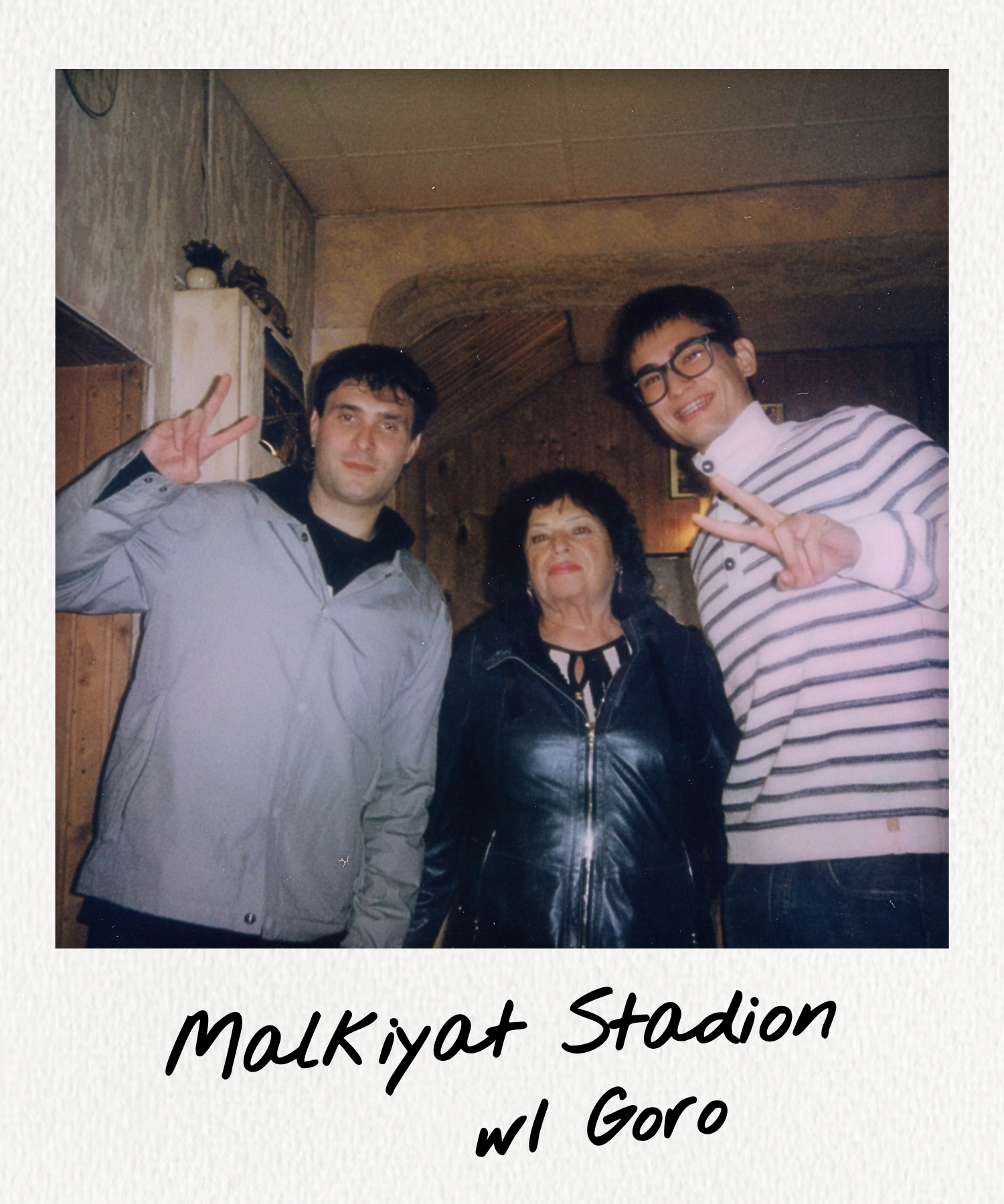 polaroid of boris with Gorazd Popov at Malkiyat Stadion, Sofia
