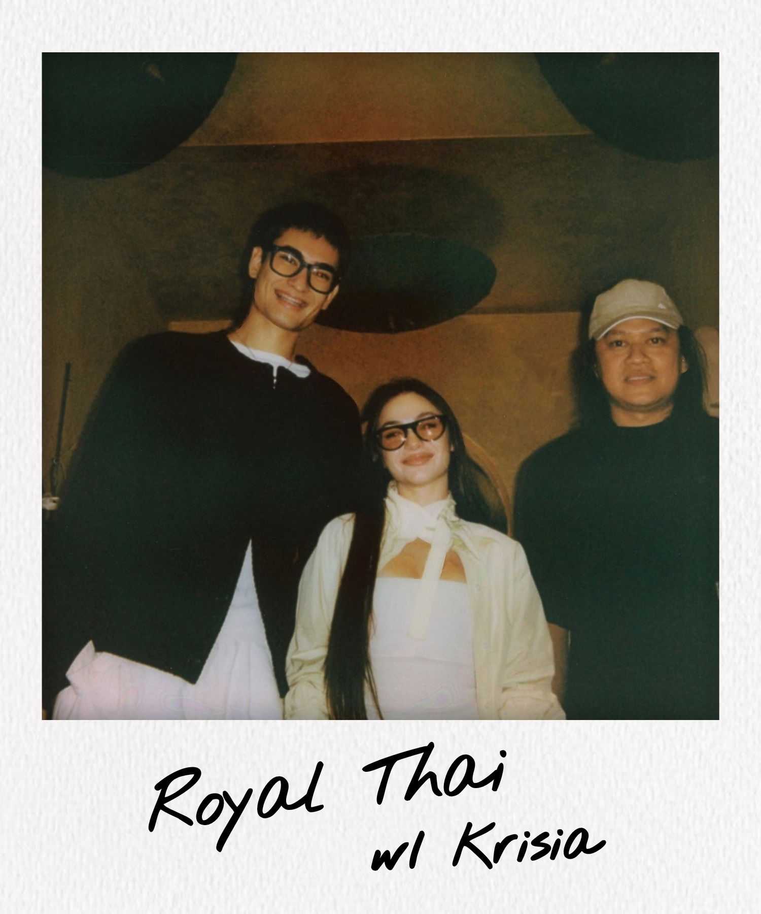 polaroid of boris with Krisia Todorova at Royal Thai, Sofia